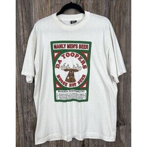 Vintage Da Yoopers Moose Rut Beer T Shirt Graphic Print Manly Mens Beer Men's XL
